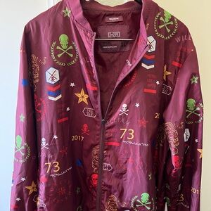 Henry & William NY Colorful Graphic Windbreaker Jacket Mens XL